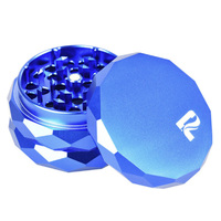 Pulsar 2.25" 4-Piece Diamond Faceted Aluminum Grinder - Blue