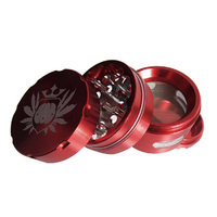 Retro BOBhq 4-Piece Window Grinder - Red