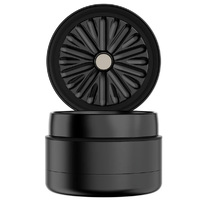 Flower Mill Next Gen Premium 2.5" Aluminium Series Mill/Grinder - Black