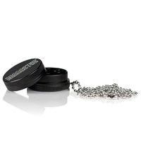 Kannastor 2 Piece Pendant Grinder - Black with Silver Chain