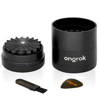 Ongrok 5 Pc Storage Grinder - Black Flower Tooth