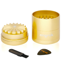 Ongrok 5 Pc Storage Grinder - Gold Flower Tooth