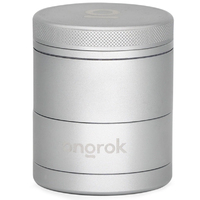 Ongrok 5 Piece Storage Grinder - Gun Metal Pyramid Teeth