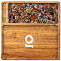 Ongrok Premium Natural Acacia Wood Tray - Stone Finish 