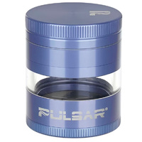 Pulsar 2.5" Solid Top Side Window 5-Piece Grinder - Blue