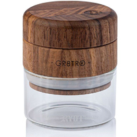 RYOT Wood GR8TR with Glass Jar and Wooden Top - Walnut