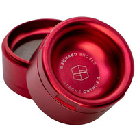 Stache Products 2.5" 4pc Grynder w/ Bowl Top - Red